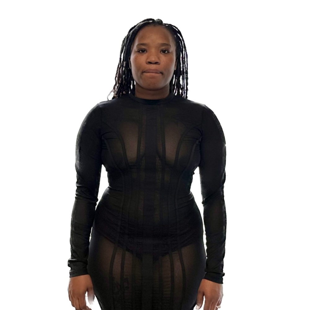 Sheer black Bodycon Dress